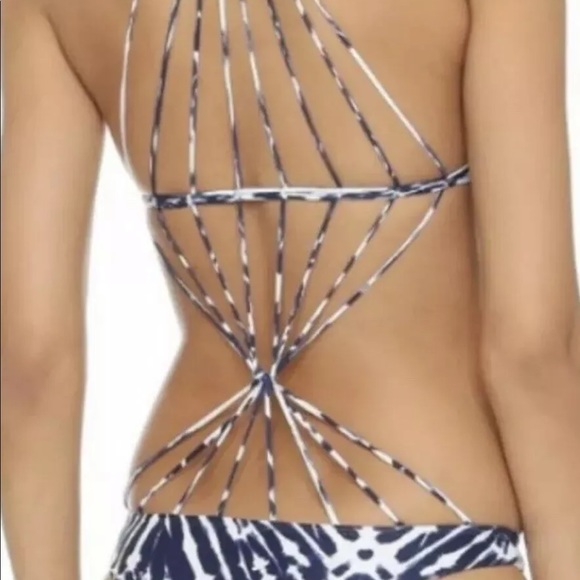 MIKOH Seychelles Monolini Halter One Piece Blue - Picture 2 of 4